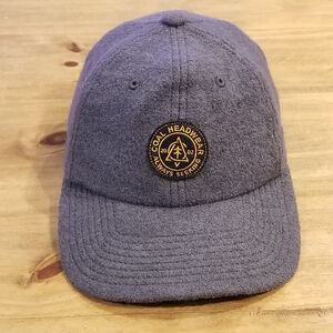 Coal Headwear Hat Leather Strap Back Round Circle Patch Wool Blend